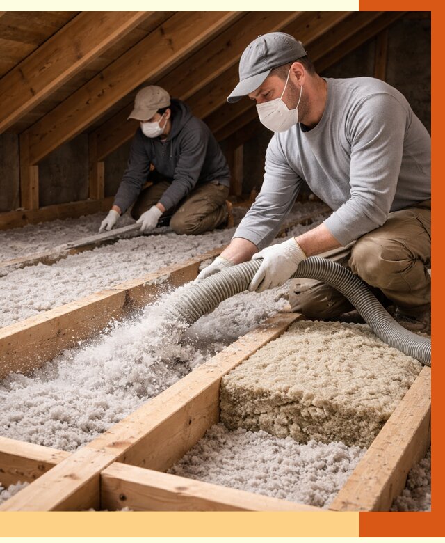 Заполнение полостей чердачного перекрытия в Кузнецке от 4691 руб. | ТепломастерКнц