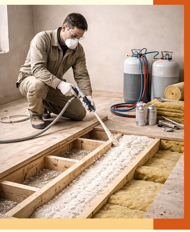 Заполнение полостей межэтажного перекрытия в Кузнецке от 4378 руб. | ТепломастерКнц