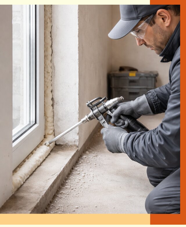 Герметизация стыков ППУ в Кузнецке от 1720 руб. за м2 — утепление примыканий под ключ | ТепломастерКнц