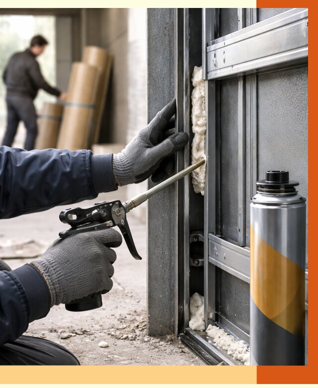 Заполнение пустот ворот в Кузнецке от 4691 руб. — заливка ППУ, утепление под ключ | ТепломастерКнц