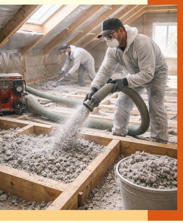 Утепление эковатой в Кузнецке от 3075 руб./м2 — монтаж и задувка | ТепломастерКнц