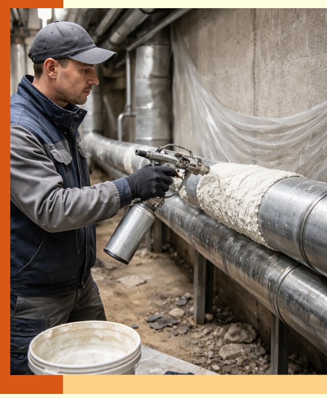 Утепление труб жидкой теплоизоляцией в Кузнецке