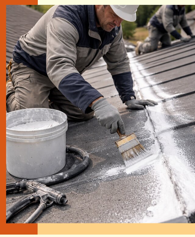 Утепление кровли жидкой теплоизоляцией в Кузнецке