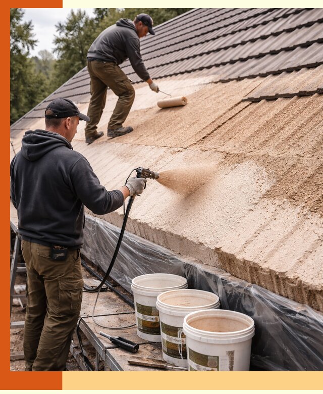 Утепление кровли жидкой пробкой в Кузнецке для домов и зданий