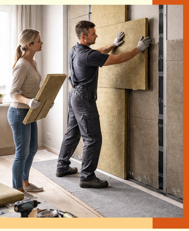 Профессиональная шумоизоляция квартиры в Кузнецке от 7818 руб. за м2 | ТепломастерКнц