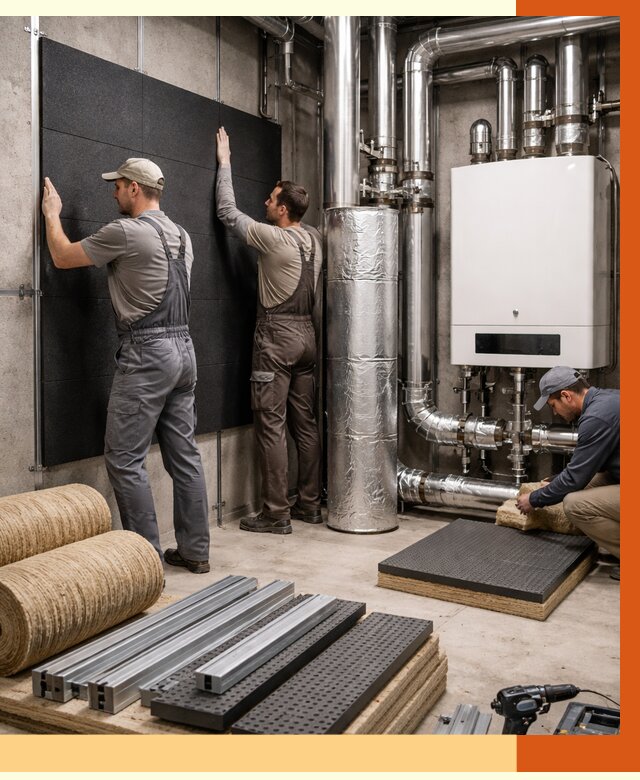 Шумоизоляция котельной в Кузнецке от 6776 руб. под ключ | Профессиональная звукоизоляция — ТепломастерКнц