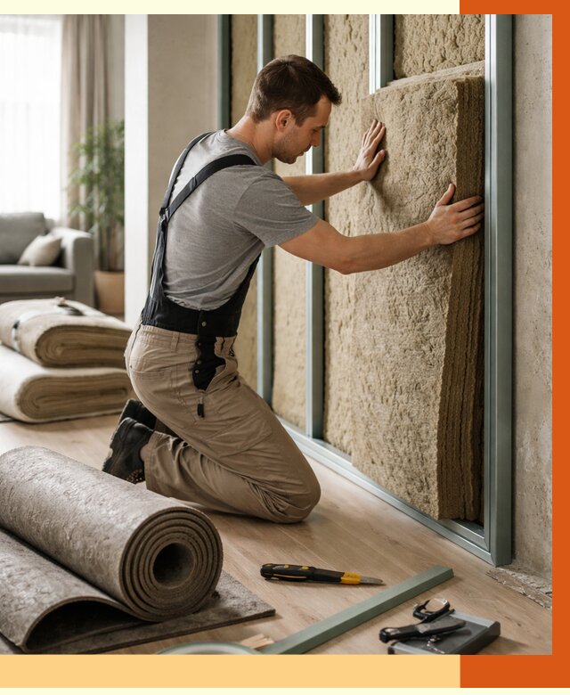 Шумоизоляция перегородок в Кузнецке от 1720 руб. за м2 — ТепломастерКнц