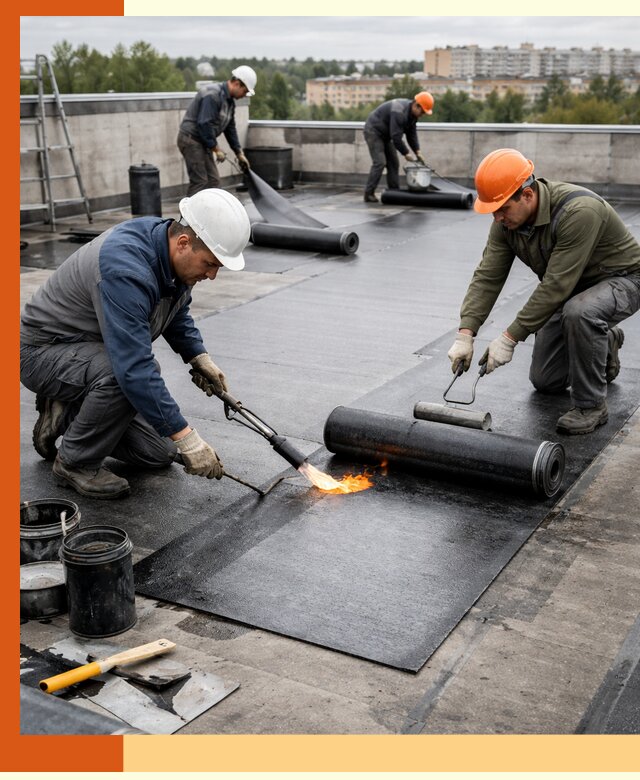 Профессиональная гидроизоляция плоской кровли в Кузнецке