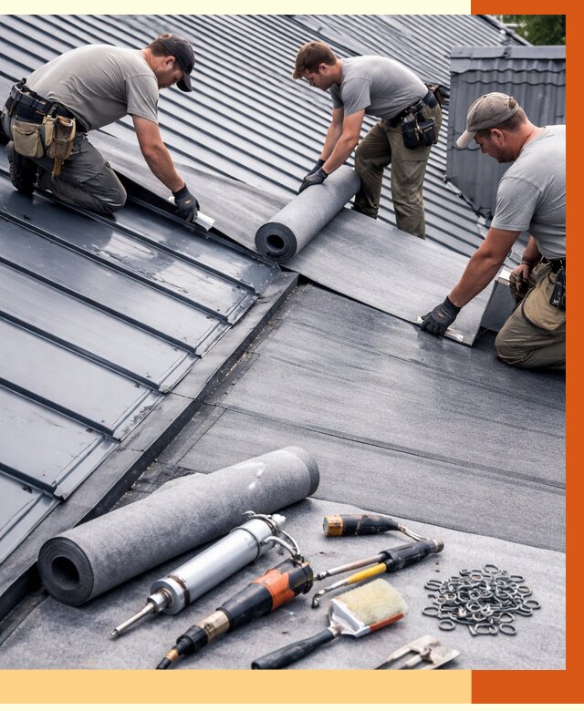 Гидроизоляция металлической кровли полимочевиной в Кузнецке от 8860 руб. | ТепломастерКнц