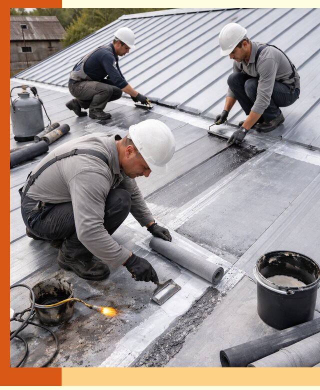 Гидроизоляция металлической кровли с гарантией в Кузнецке