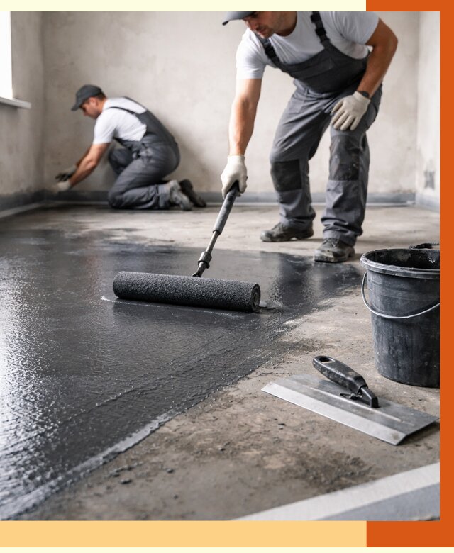 Профессиональная гидроизоляция пола в Кузнецке от 8860 руб. под ключ | ТепломастерКнц