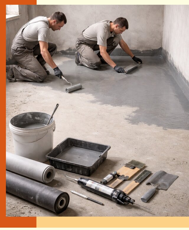 Гидроизоляция пола в Кузнецке — надежная защита от влаги и протечек