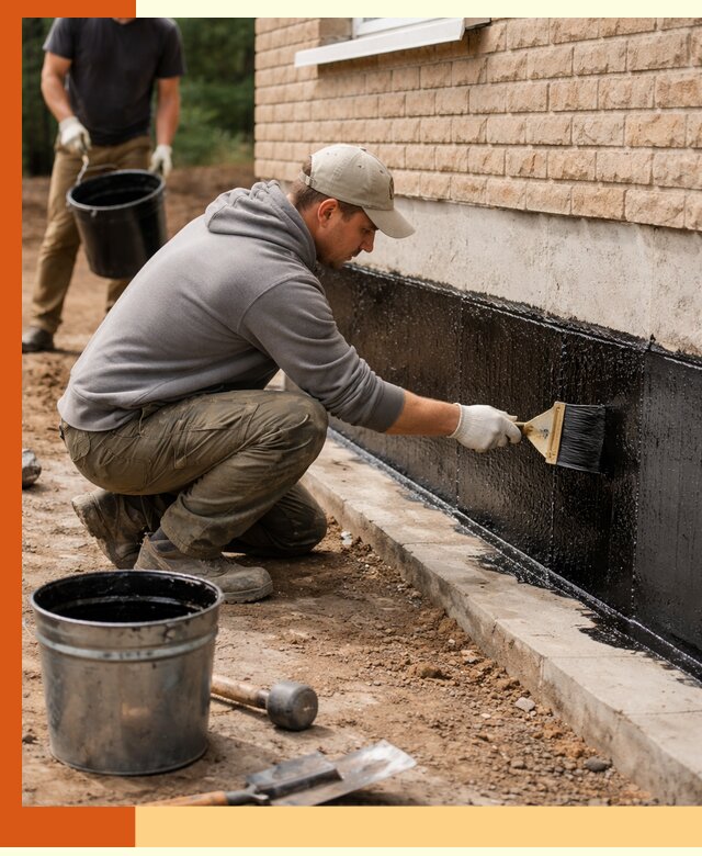 Гидроизоляция цоколя домов и зданий в Кузнецке эффективными методами