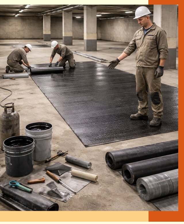 Гидроизоляция паркинга в Кузнецке от 1251 руб/м² — профессиональная защита | ТепломастерКнц