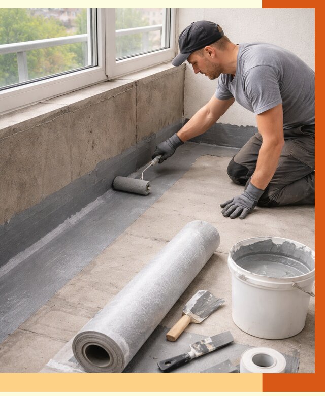 Профессиональная гидроизоляция балкона в Кузнецке от 4378 руб. | ТепломастерКнц