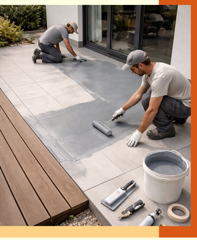 Гидроизоляция террасы в Кузнецке под ключ от 7818 руб./м² | ТепломастерКнц