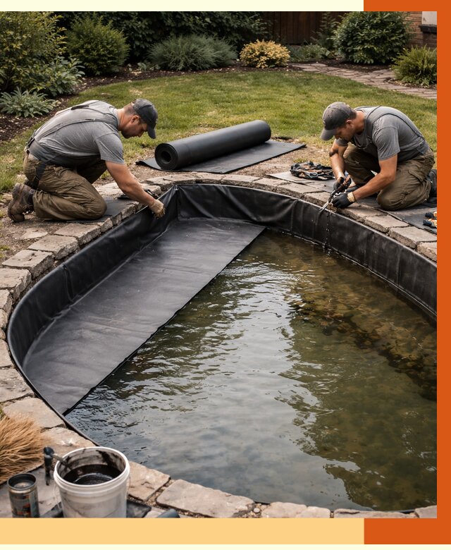 Гидроизоляция пруда в Кузнецке от 15636 руб. под ключ | ТепломастерКнц профессионально