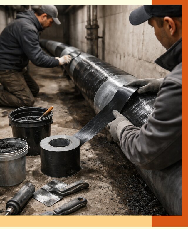 Гидроизоляция труб в Кузнецке от 2606 руб. — профессиональная герметизация | ТепломастерКнц