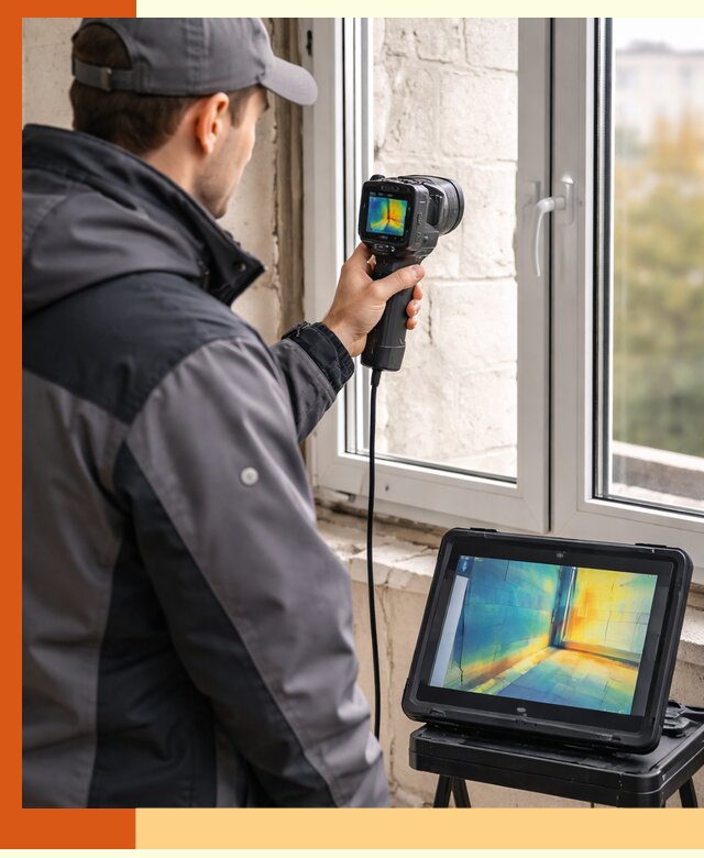 Тепловизионное обследование дома в Кузнецке для выявления утечек тепла