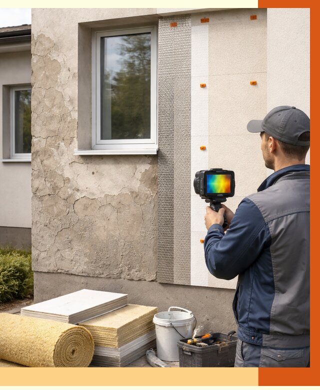 Тепловизионное обследование фасада в Кузнецке от 4691 руб. под ключ | ТепломастерКнц