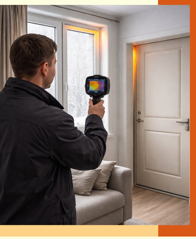 Тепловизионное обследование окон и дверей в Кузнецке от 4691 руб. | ТепломастерКнц