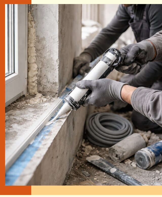 Герметизация стыков и примыканий зданий в Кузнецке