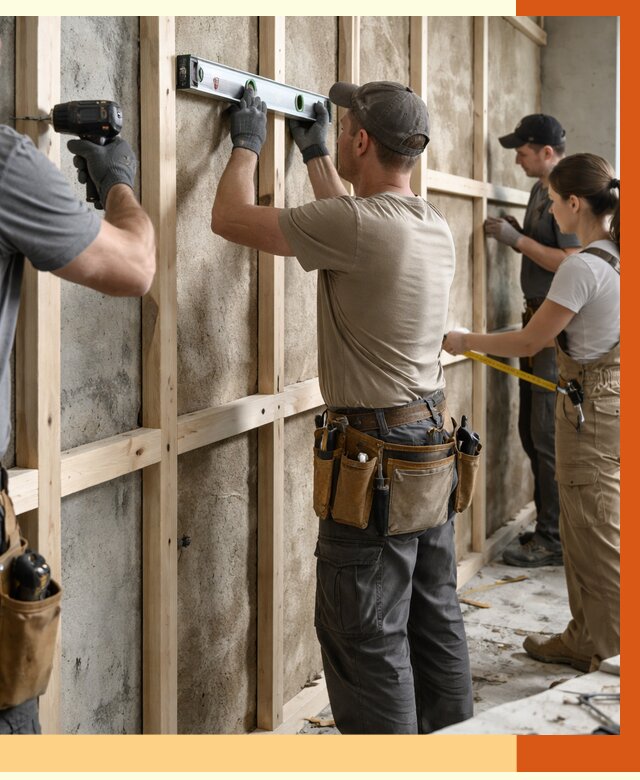 Монтаж обрешетки под утепление в Кузнецке от 1199 руб/м² | Заказать у ТепломастерКнц