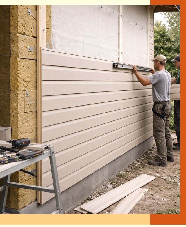 Монтаж сайдинга после утепления в Кузнецке от 1928 руб. — обшивка и облицовка | ТепломастерКнц